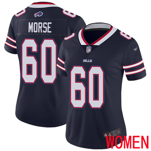 Women Buffalo Bills 60 Mitch Morse Limited Navy Blue Inverted Legend NFL Jersey